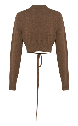 Tie-Detailed Wool-Cashmere Cropped Sweater展示图