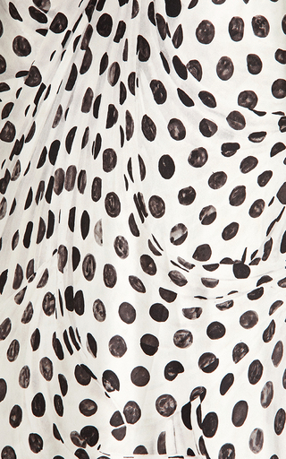 Audrey Dots Cutout Silk Dress展示图