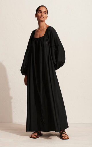 Ladder-Stitched Cotton-Silk Maxi Dress展示图