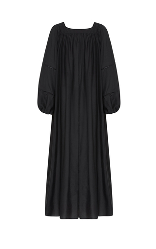 Ladder-Stitched Cotton-Silk Maxi Dress展示图