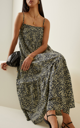 Daisy-Print Tiered Organic Cotton Maxi Dress展示图