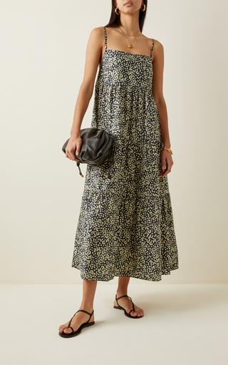 Daisy-Print Tiered Organic Cotton Maxi Dress展示图