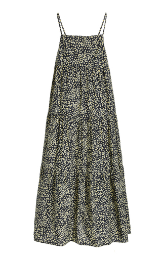 Daisy-Print Tiered Organic Cotton Maxi Dress展示图