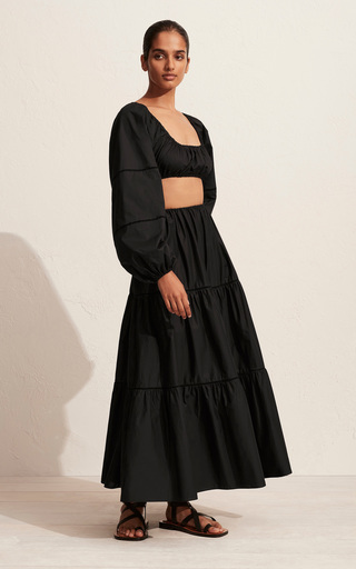 Tiered Organic Cotton Maxi Skirt展示图