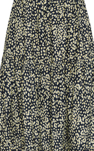 Daisy-Print Tiered Organic Cotton Maxi Skirt展示图