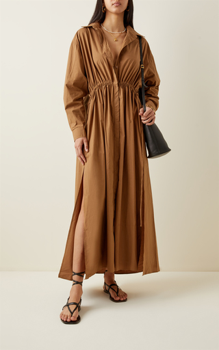 Organic Cotton Maxi Shirt Dress展示图