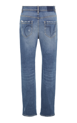 Boyfriend Denim Straight-Leg Jeans展示图