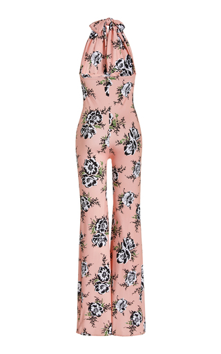 Floral Stretch-Jersey Halter Jumpsuit展示图