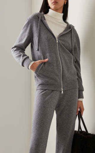 Wool-Cashmere Zip-Front Hoodie展示图