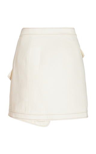 Westcroft Asymmetric Cotton-Linen Mini Skirt展示图