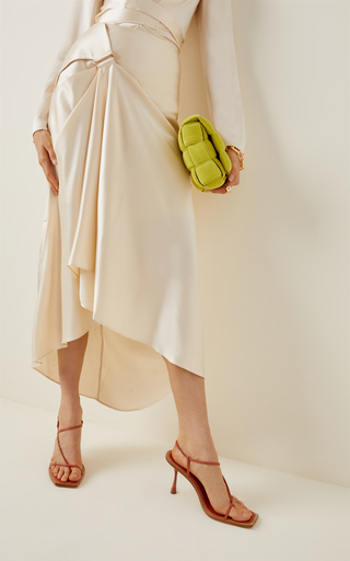 Lawton Draped Satin Midi Skirt展示图