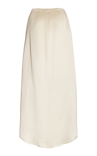 Lawton Draped Satin Midi Skirt展示图