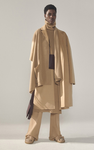 Belted Wool-Cashmere Poncho展示图