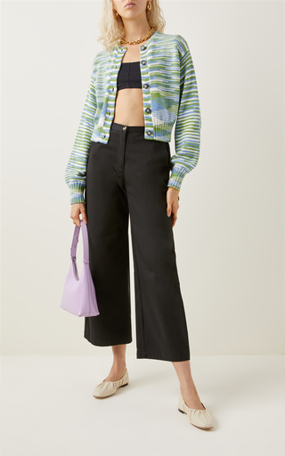 Varese Space-Dyed Cotton Cropped Cardigan展示图