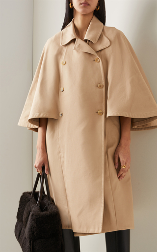 Jader Double-Breasted Cotton Gabardine Trench Cape展示图