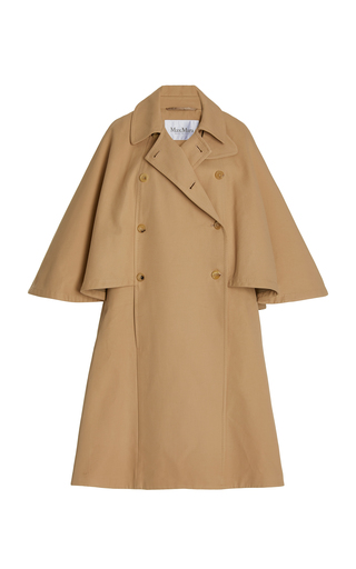 Jader Double-Breasted Cotton Gabardine Trench Cape展示图