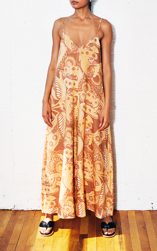 Carly Printed Organic Linen Jumpsuit展示图