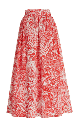 Katrine Printed Organic Cotton Maxi Skirt展示图