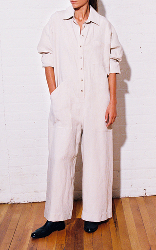 Agatha Belted Twill Jumpsuit展示图