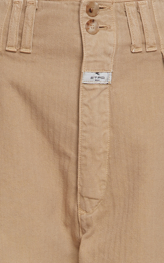 Peated Cotton Straight-Leg Trousers展示图