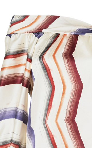 Cadoneghe Asymmetric Striped Cotton Blouse展示图