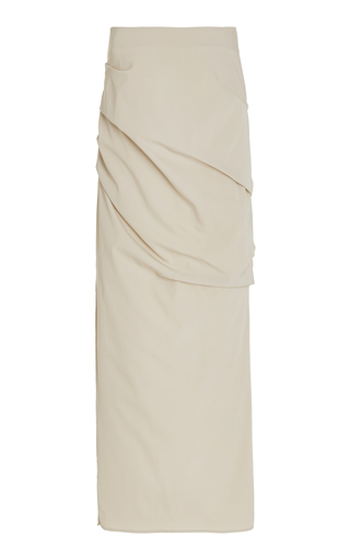 Remmy Draped Stretch-Shell Maxi Skirt展示图