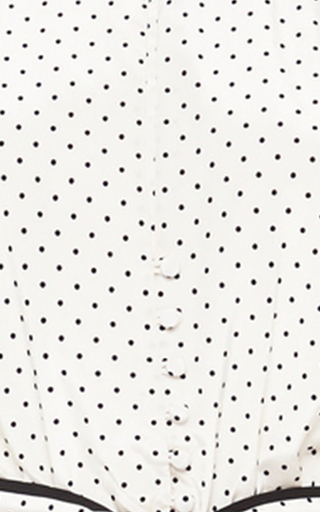 Carrie Polka-Dot Crepe-De-Chine Mini Dress展示图