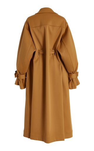 Belted Shearling-Trimmed Twill Trench Coat展示图