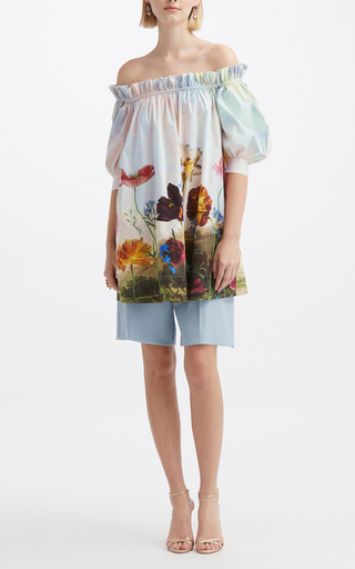 Nature-Print Off-The-Shoulder Top展示图