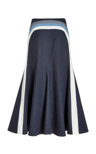 Geo Denim Maxi Skirt展示图