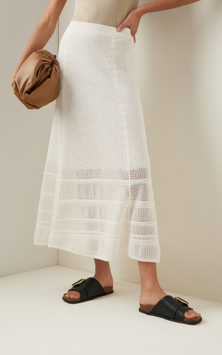 Ribbed-Knit Cotton Midi Skirt展示图