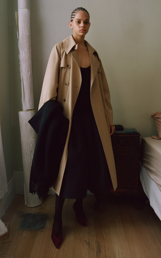 Ivan Belted Double-Breasted Cotton Trench Coat展示图