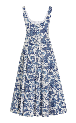 Wells Toile-Print Stretch-Cotton Midi Dress展示图