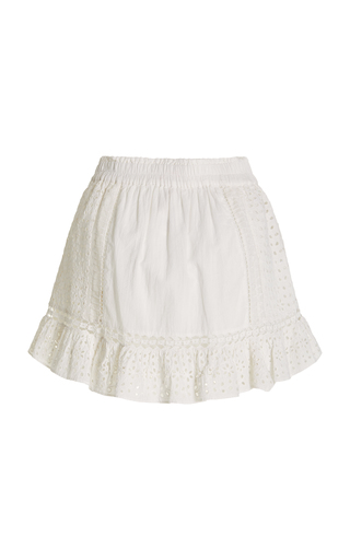 Baydar Eyelet Cotton Mini Skirt展示图