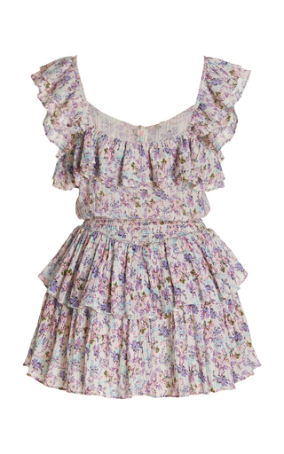 Shanely Floral-Print Silk Mini Dress展示图