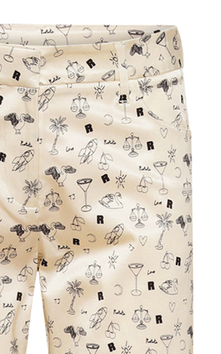 Sherri Martini-Print Straight-Leg Pants展示图