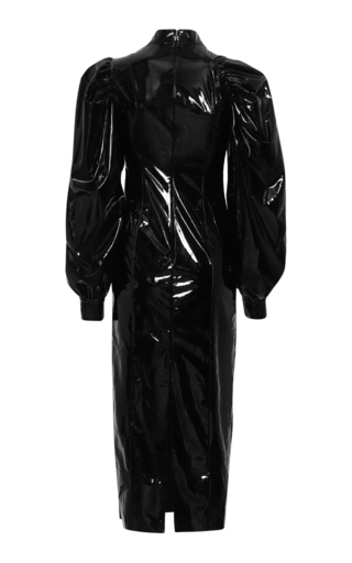 Kimora Faux Patent Leather Midi Dress展示图