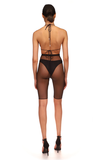 Sheer Fine-Mesh Biker Shorts展示图