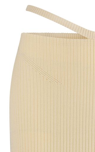 Stevi Cutout Ribbed-Knitted Midi Skirt展示图