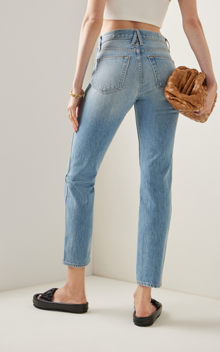 Virginia Rigid High-Rise Slim-Leg Jeans展示图