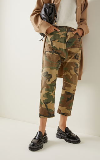 Camouflage-Print High-Rise Straight-Leg Pants展示图