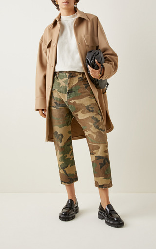 Camouflage-Print High-Rise Straight-Leg Pants展示图