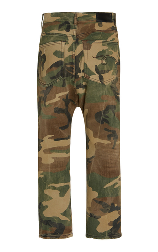 Camouflage-Print High-Rise Straight-Leg Pants展示图