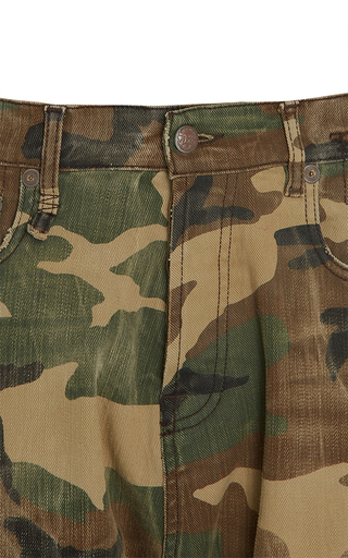 Camouflage-Print High-Rise Straight-Leg Pants展示图