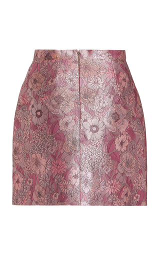 Metallic Floral Silk-Blend Jacquard Mini Skirt展示图