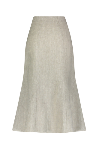 Fluted Linen Midi Skirt展示图