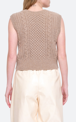 Ebba Cable-Knit Sweater Vest展示图