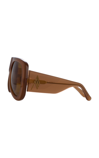 Edie Oversized Acetate Aviator-Frame Sunglasses展示图