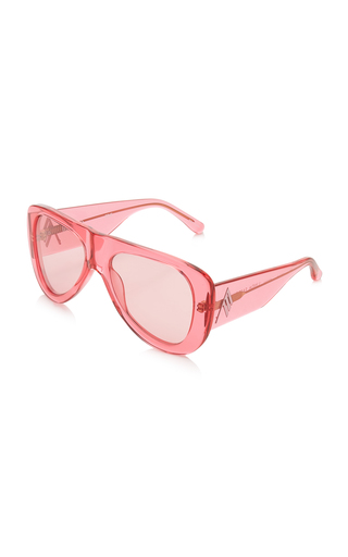 Edie Oversized Acetate Aviator-Frame Sunglasses展示图