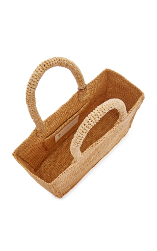 Sunset Raffia Natural Small Tote Bag展示图